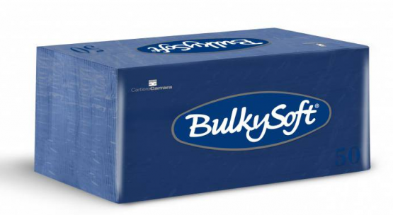 BulkySoft Table Top Servietten 100% Zellstoff, 2-lagig, 1/8-Falz, blau