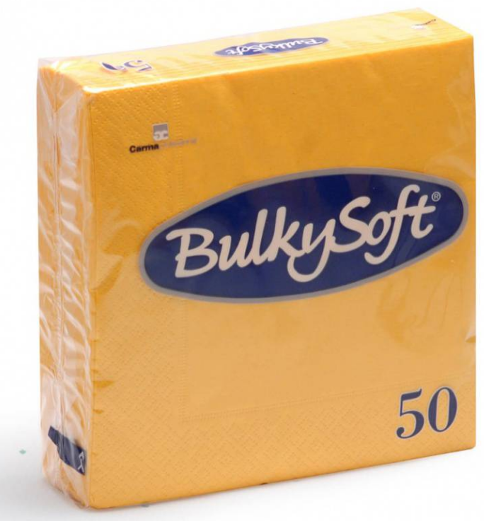 BulkySoft Table Top Servietten 100% Zellstoff, 2-lagig, gelb