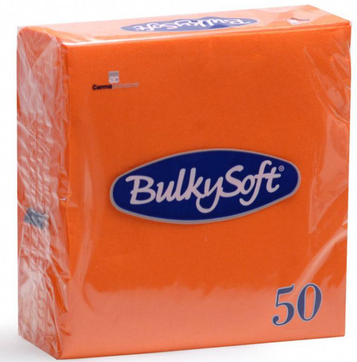 BulkySoft Table Top Servietten 100% Zellstoff, 2-lagig, orange