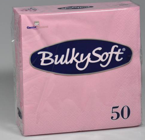 BulkySoft Table Top Servietten 100% Zellstoff, 2-lagig, rosa