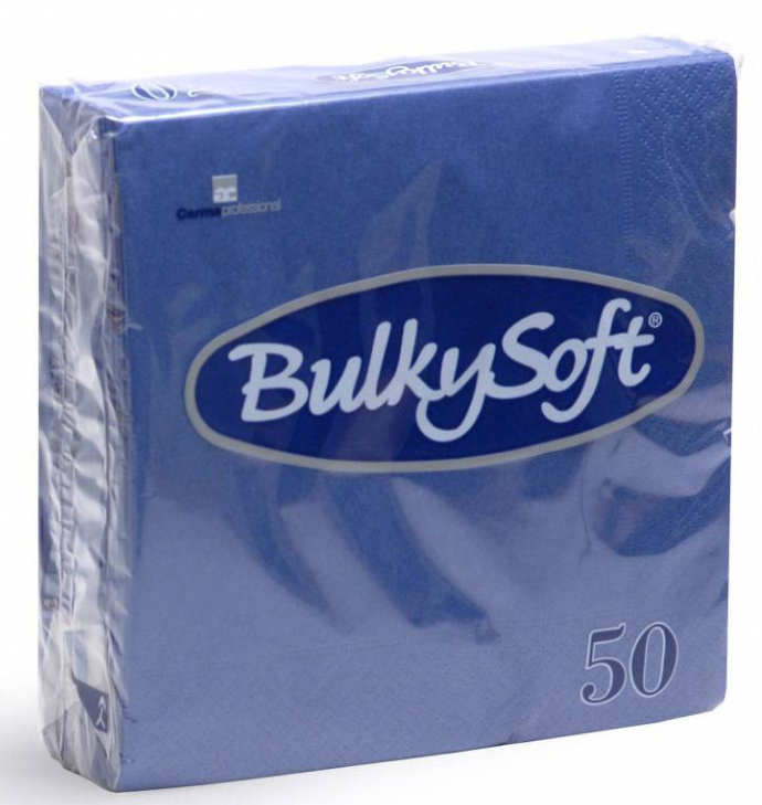 BulkySoft Table Top Servietten 100% Zellstoff, 2-lagig, blau