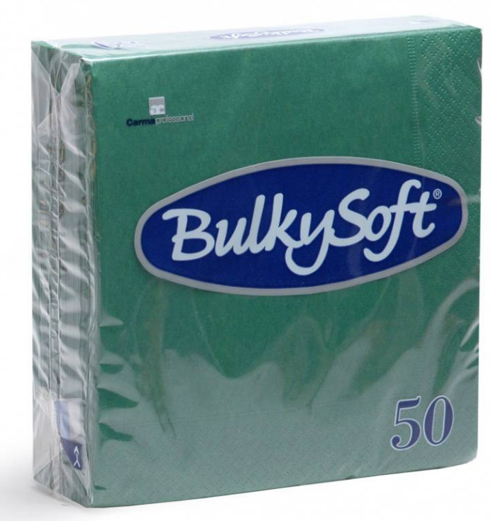 BulkySoft Table Top Servietten 100% Zellstoff, 2-lagig, tannengrün