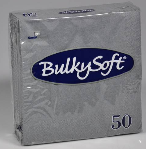 BulkySoft Table Top Servietten 100% Zellstoff, 2-lagig, grau