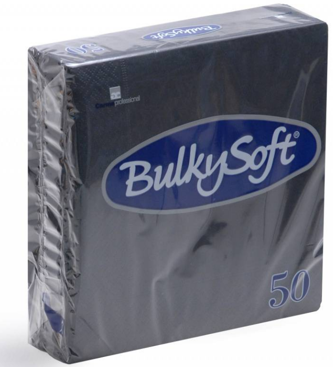 BulkySoft Table Top Servietten 100% Zellstoff, 2-lagig, schwarz