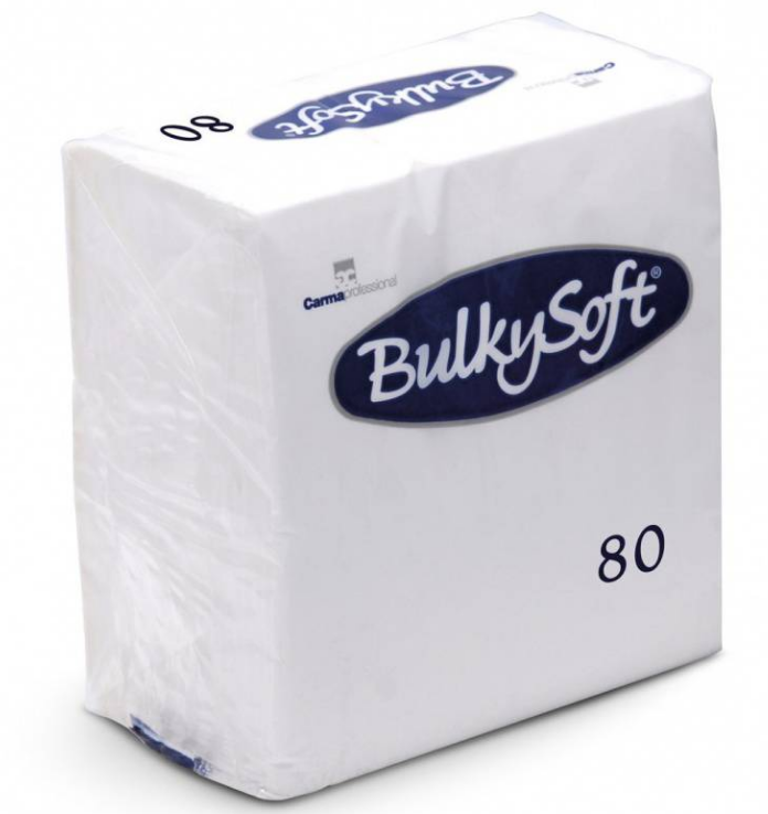 BulkySoft Table Top Servietten 100% Zellstoff, 3-lagig, 1/4-Falz, weiss