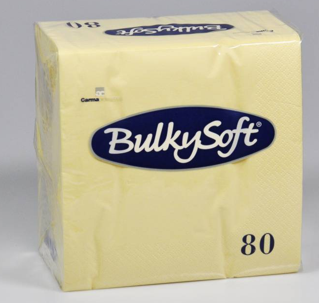 BulkySoft Table Top Servietten 100% Zellstoff, 3-lagig, 1/4-Falz, champagner