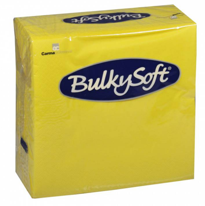 BulkySoft Table Top Servietten 100% Zellstoff, 3-lagig, 1/4-Falz, limone