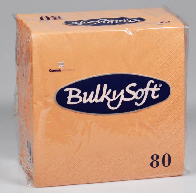 BulkySoft Table Top Servietten 100% Zellstoff, 3-lagig, 1/4-Falz, lachs