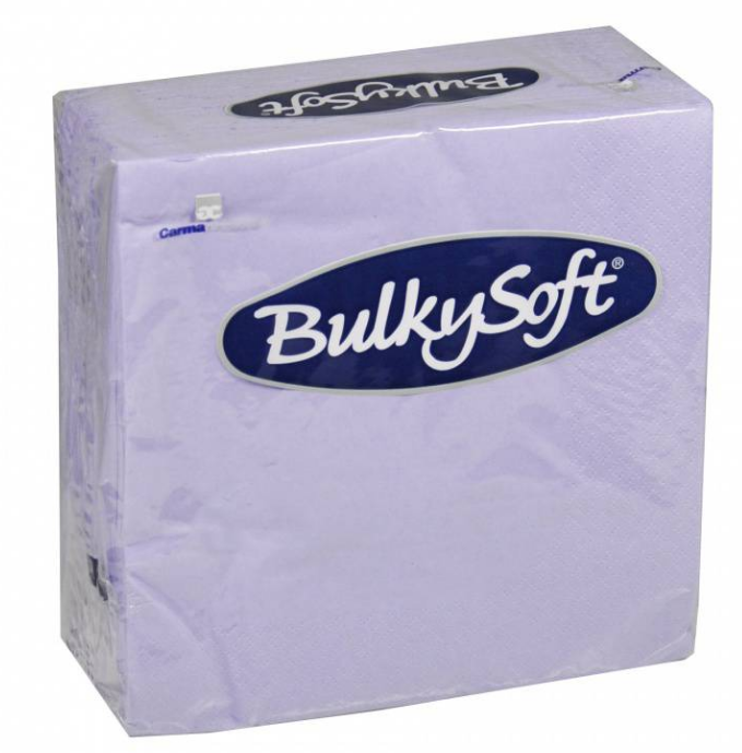 BulkySoft Table Top Servietten 100% Zellstoff, 3-lagig, 1/4-Falz, lila