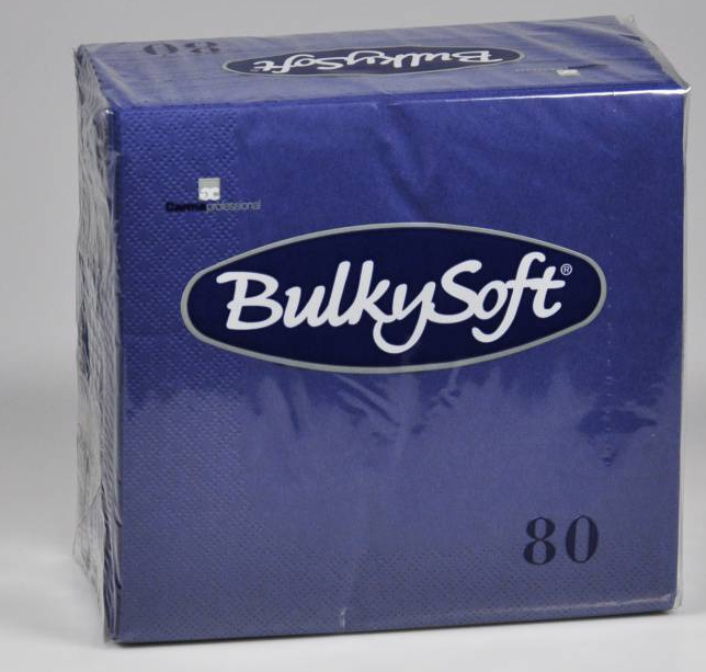 BulkySoft Table Top Servietten 100% Zellstoff, 3-lagig, 1/4-Falz, blau
