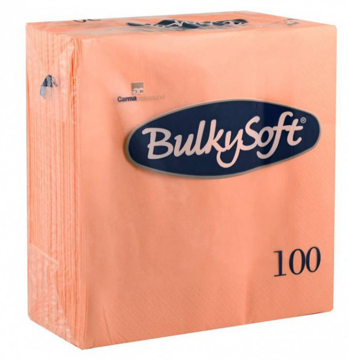 BulkySoft Table Top Servietten 100% Zellstoff, 2-lagig, 1/4-Falz, lachs