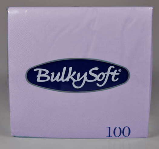 BulkySoft Table Top Servietten 100% Zellstoff, 2-lagig, 1/4-Falz, lila