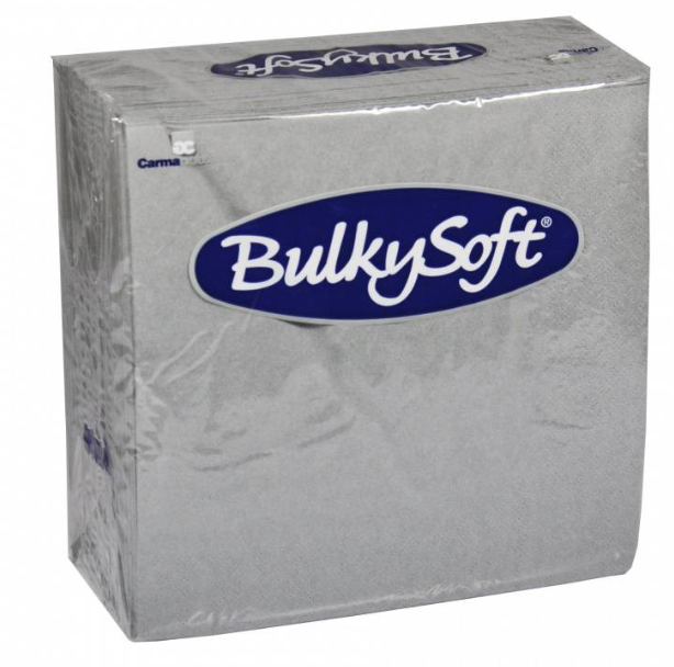 BulkySoft Table Top Servietten 100% Zellstoff, 2-lagig, 1/4-Falz, grau