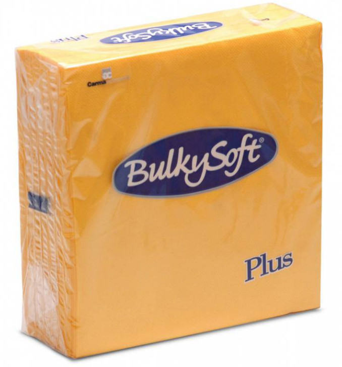BulkySoft Table Top Servietten Plus Line 100% Zellstoff, 2-lagig, 1/4-Falz, gelb