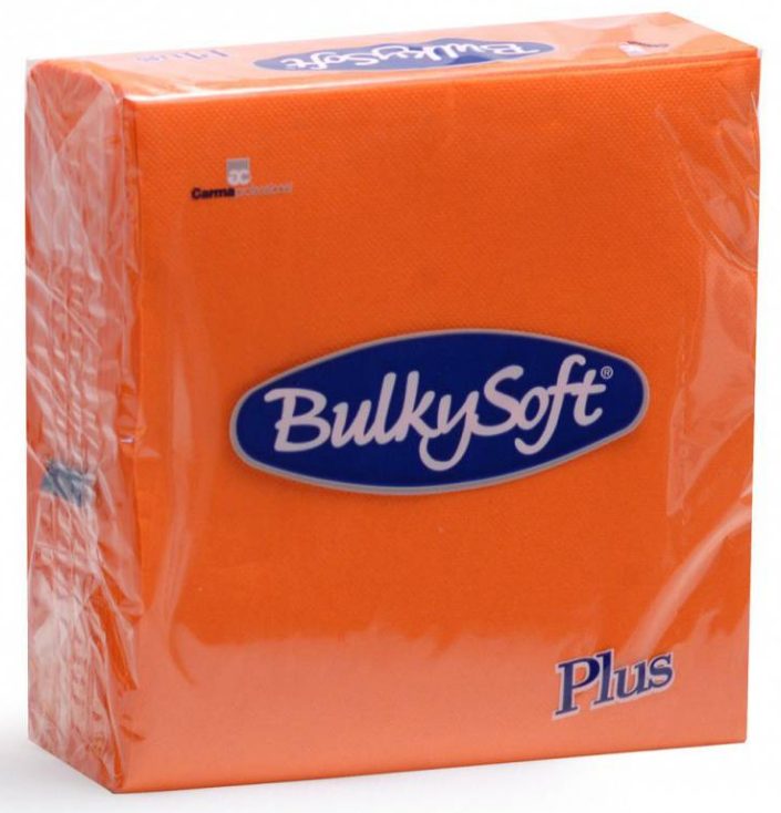 BulkySoft Table Top Servietten Plus Line 100% Zellstoff, 2-lagig, 1/4-Falz, orange