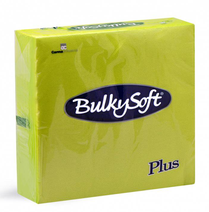 BulkySoft Table Top Servietten Plus Line 100% Zellstoff, 2-lagig, 1/4-Falz, kiwi