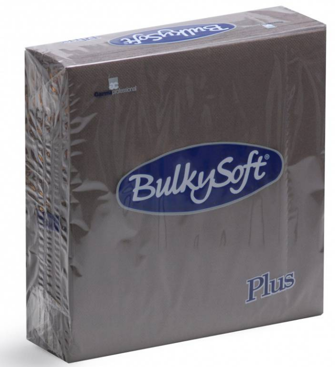 BulkySoft Table Top Servietten Plus Line 100% Zellstoff, 2-lagig, 1/4-Falz, braun