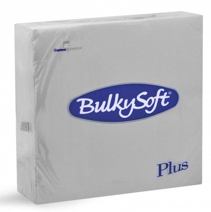 BulkySoft Table Top Servietten Plus Line 100% Zellstoff, 2-lagig, 1/4-Falz, grau