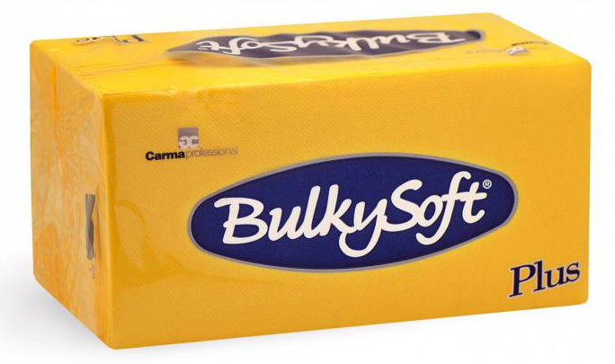 BulkySoft Table Top Servietten Plus Line 100% Zellstoff, 2-lagig, 1/8-Falz, gelb