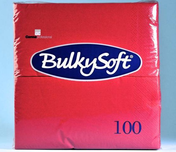 BulkySoft Table Top Servietten 100% Zellstoff, 3-lagig, 1/8-Falz, bordeaux