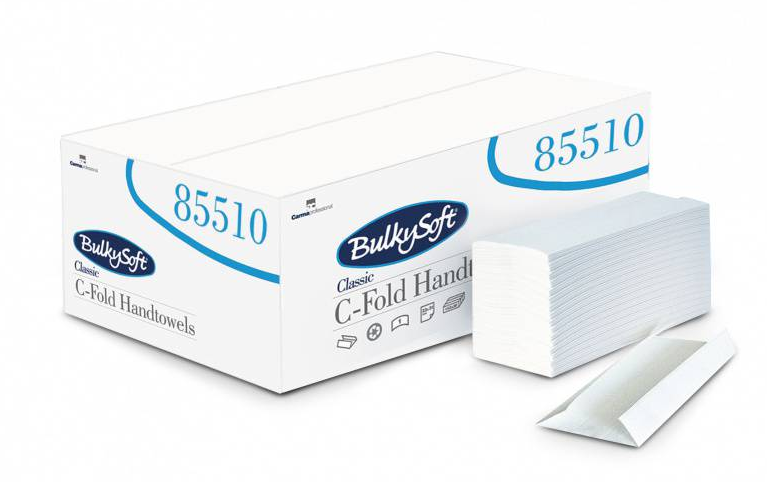 Papierhandtücher BulkySoft, C-Falz, 100% Zellstoff 1-lagig, weiss