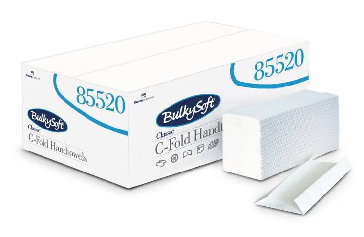 Papierhandtücher BulkySoft, C-Falz, 100% Zellstoff 2-lagig, weiss