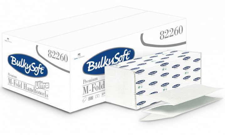 Papierhandtücher BulkySoft M-Ultra, M-Falz, 100% Zellstoff, 3-lagig, weiss
