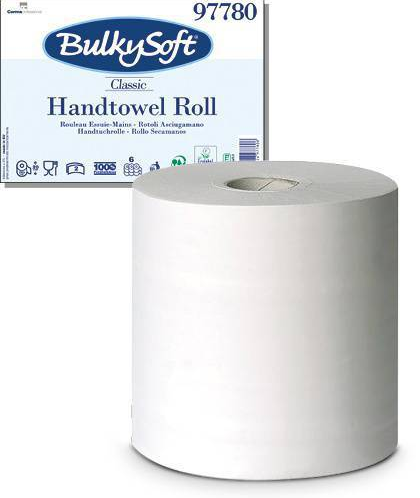 Papierhandtuchrolle BulkySoft, 100% Zellstoff, 2-lagig, weiss