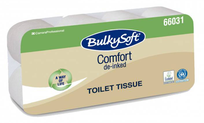 Toilettenpapier BulkySoft Comfort Recycling de-inked 3-lagig, weiss, blauer Engel zertifiziert