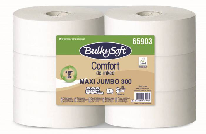 Toilettenpapier Maxi Jumbo BulkySoft Comfort, Recycling de-inked 2-lagig, weiss