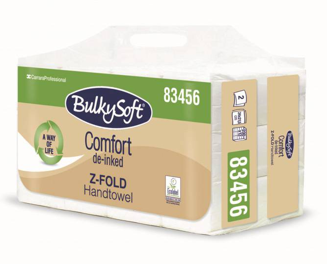 Papierhandtücher BulkySoft Comfort, Z-Falz, Recycling de-inked, 2-lagig, weiss