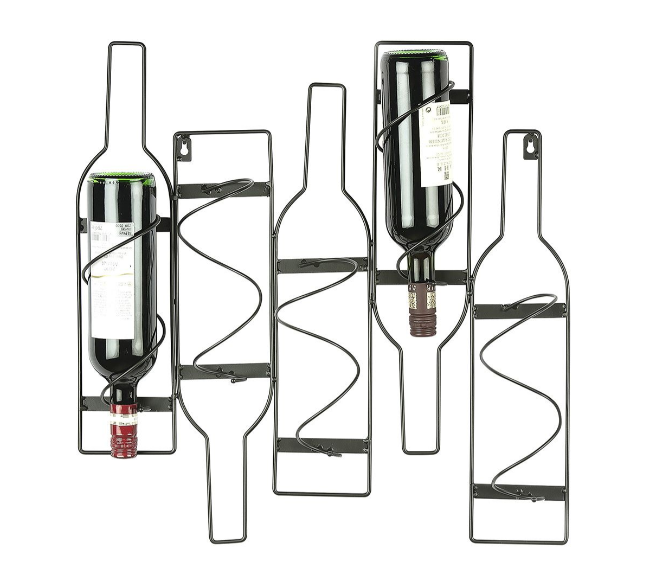 Metall Wand Weinflaschenhalter Vino 2er Set