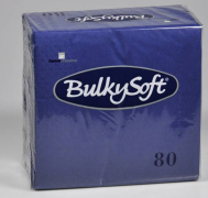BulkySoft Table Top Servietten 100% Zellstoff, 3-lagig, 1/4-Falz, blau